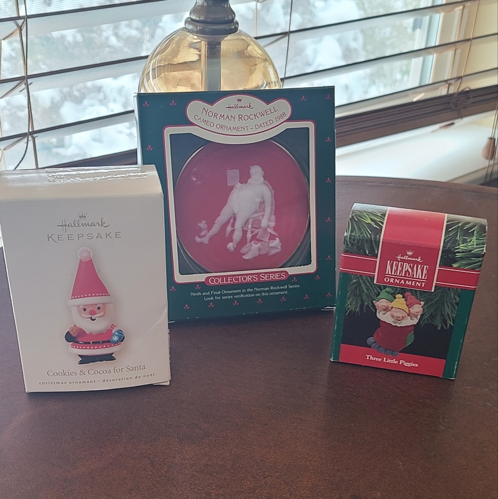 3 Hallmark Ornaments with original boxes